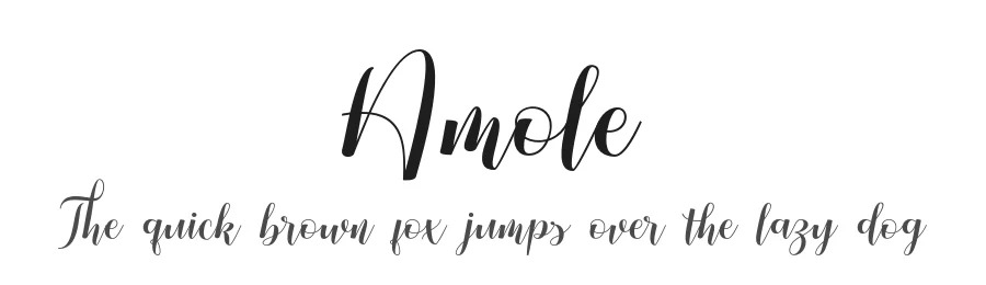 Amole by Khaidir — Script Handwritten Font