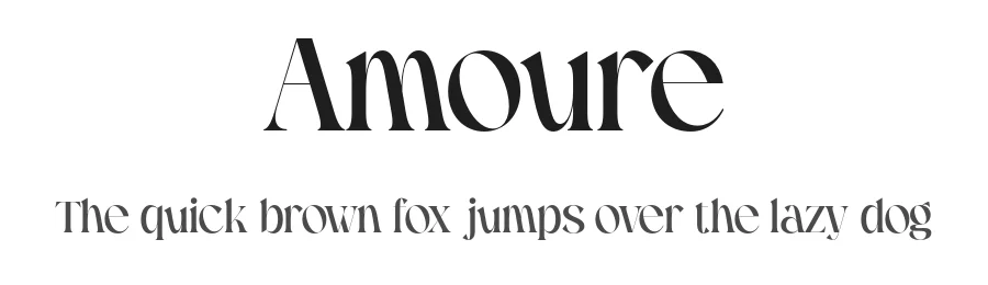 Amoure by Bakhrudin Ja'far — Display Font