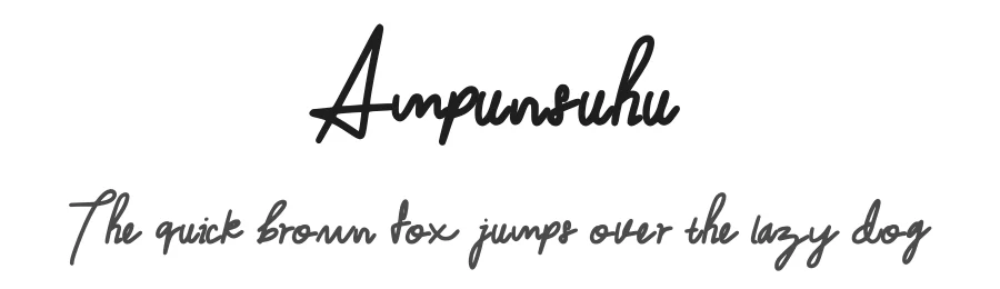 Ampunsuhu by Idealeksis — Script Handwritten Font