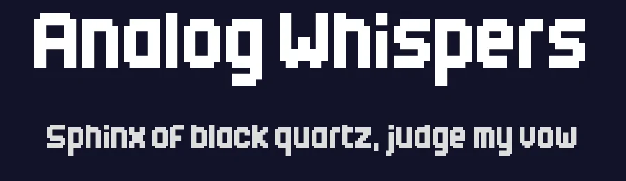 Analog Whispers by Rahul Parihar — Display Font — thumbnail 2
