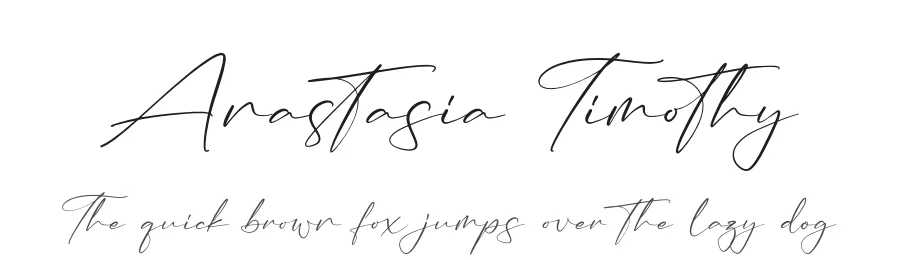 Anastasia Timothy by Glorytype — Script Handwritten Font