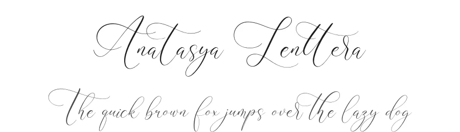 Anatasya Lenttera by Perspectype Studio — Script Handwritten Font