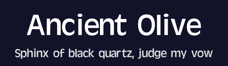 Ancient Olive — Sans Serif Font — thumbnail 2