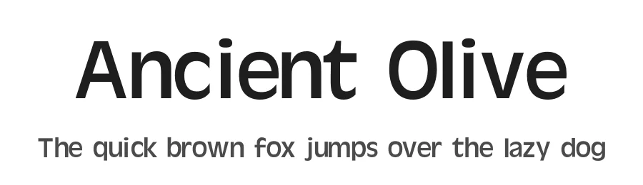 Ancient Olive — Sans Serif Font