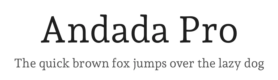 Andada Pro by Carolina Giovagnoli — Slab Serif Font