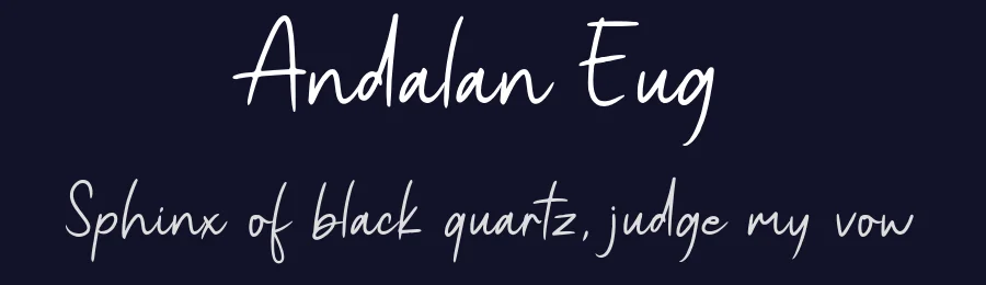 Andalan Eug by Muhammda ZD Prayogo — Script Handwritten Font — thumbnail 2