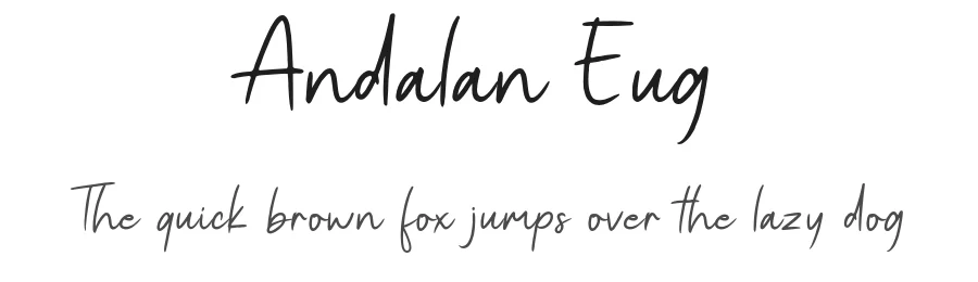 Andalan Eug by Muhammda ZD Prayogo — Script Handwritten Font