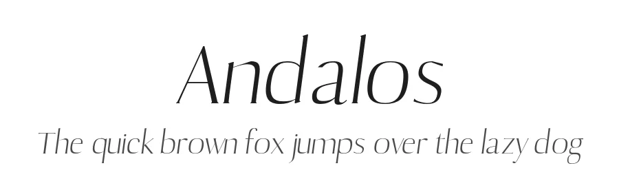 Andalos β Sans Serif Font