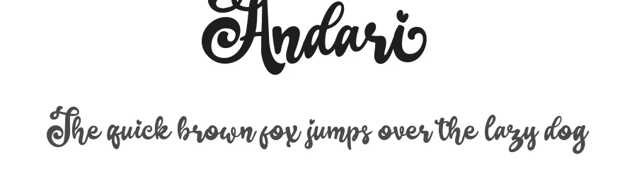 Andari by Lettersweet — Script Handwritten Font