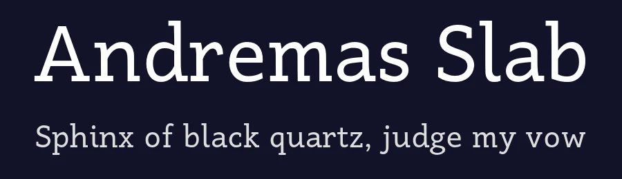Andremas Slab — Slab Serif Font — thumbnail 2