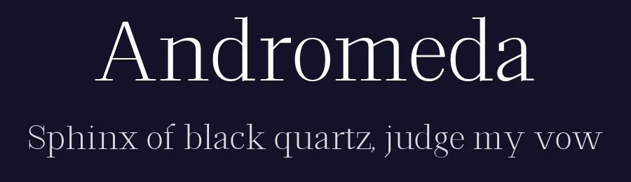 Andromeda — Serif Font — thumbnail 2