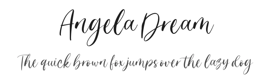 Angela Dream by Muhamad Yusron  Billah — Script Handwritten Font