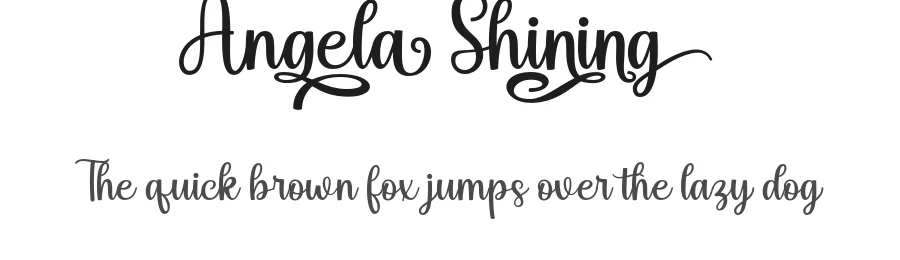 Angela Shining by Lettersweet — Script Handwritten Font