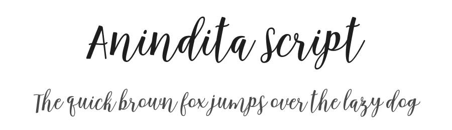 Anindita Script by Area Type — Script Handwritten Font