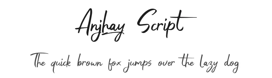 Anjhay Script by Khurasan — Script Handwritten Font