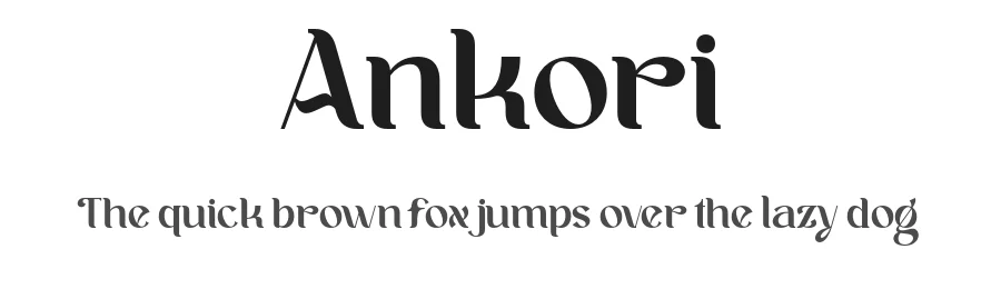 Ankori by Dida Ahluddin — Display Font