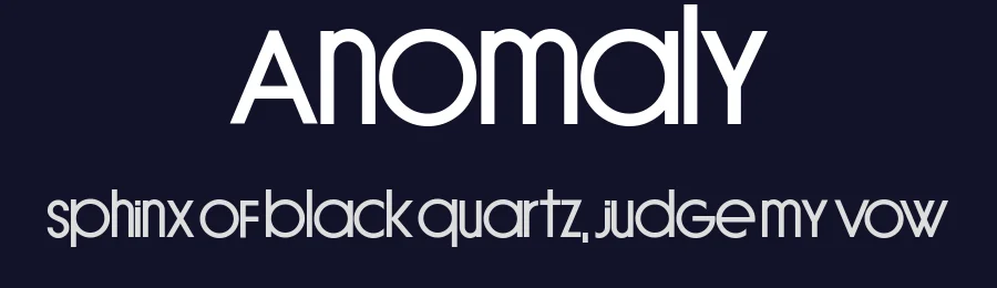 Anomaly — Sans Serif Font — thumbnail 2