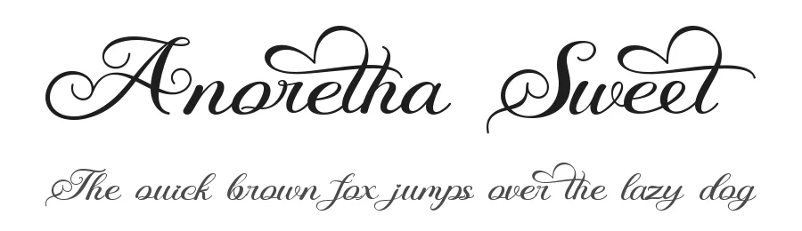 Anoretha Sweet by Yoga Letter 2026 (Isroni Yoga Prasetya) — Script Handwritten Font