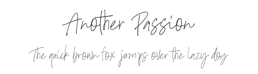 Another Passion by Sarid Ezra — Script Handwritten Font