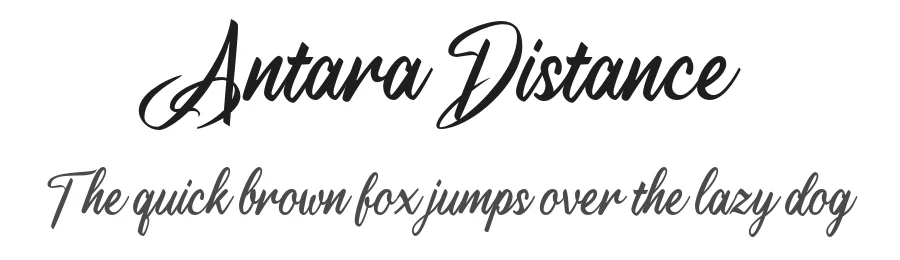 Antara Distance by Wahyu Eka Prasetya — Script Handwritten Font