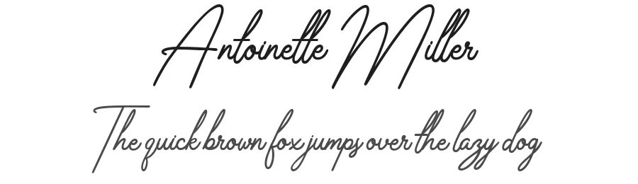 Antoinette Miller by dealitastudio β Script Handwritten Font
