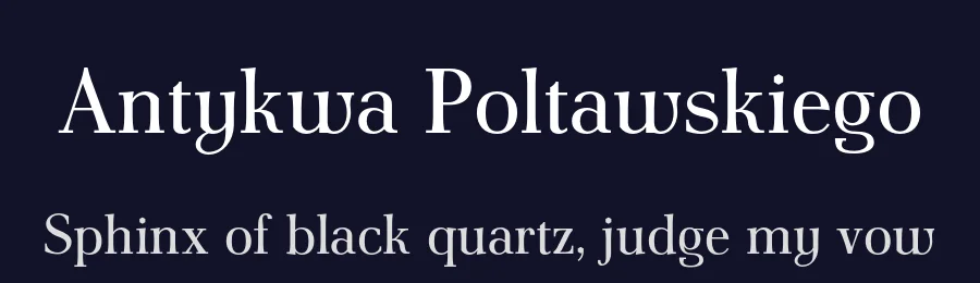 Antykwa Poltawskiego — Serif Font — thumbnail 2