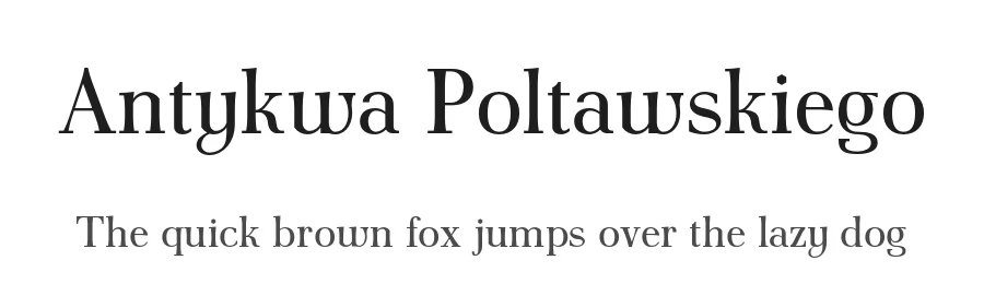 Antykwa Poltawskiego — Serif Font