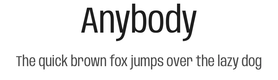 Anybody by Tyler Finck — Sans Serif Font
