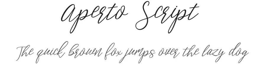 Aperto Script — Script Handwritten Font