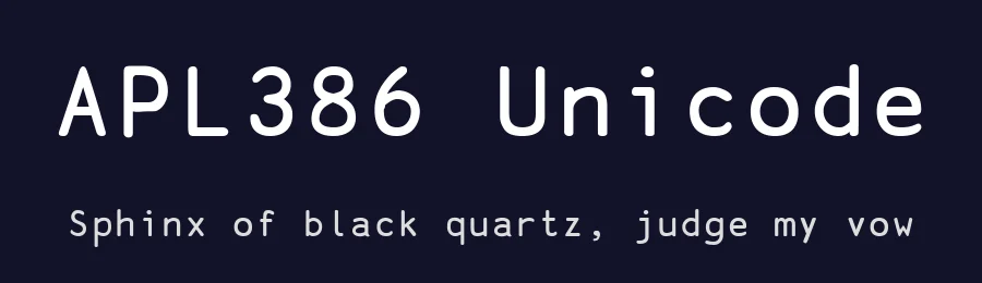 APL386 Unicode by Adám — Sans Serif Font — thumbnail 2