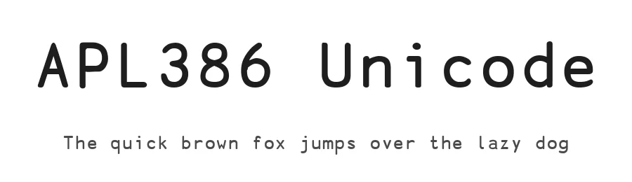 APL386 Unicode by Adám — Sans Serif Font