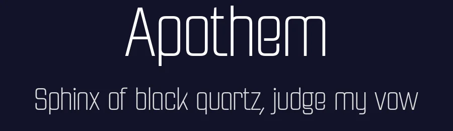 Apothem by Fernando Haro — Sans Serif Font — thumbnail 2