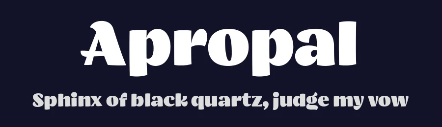 Apropal by Rafał Buchner — Sans Serif Font — thumbnail 2