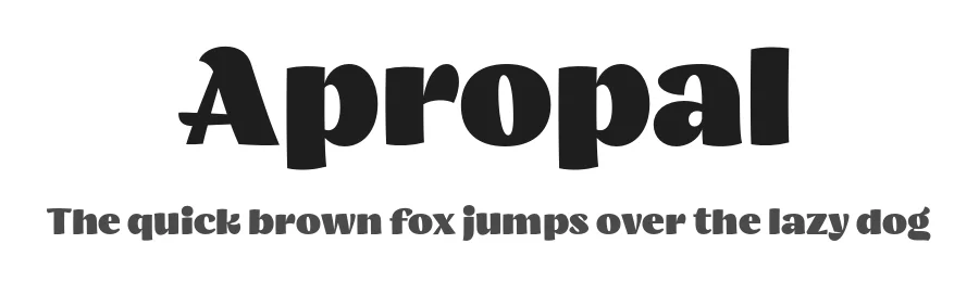 Apropal by Rafał Buchner — Sans Serif Font