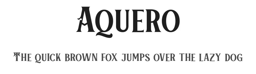 Aquero by Virgiawan listanto — Serif Font