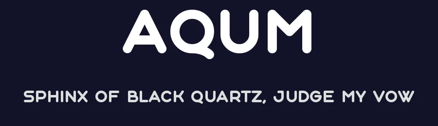 Aqum by Slava Antipov — Display Font — thumbnail 2