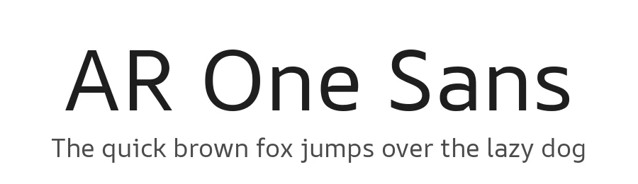 AR One Sans by Niteesh Yadav — Sans Serif Font