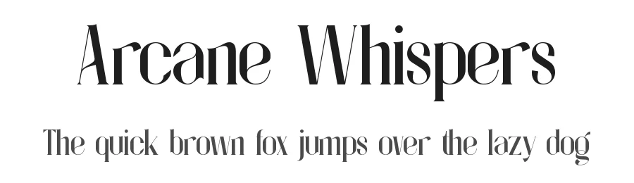 Arcane Whispers by Yudi Setiawan — Display Font