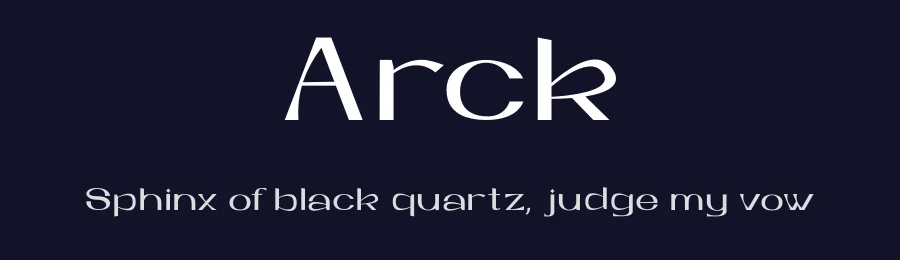 Arck by Hugo Giffard — Serif Font — thumbnail 2
