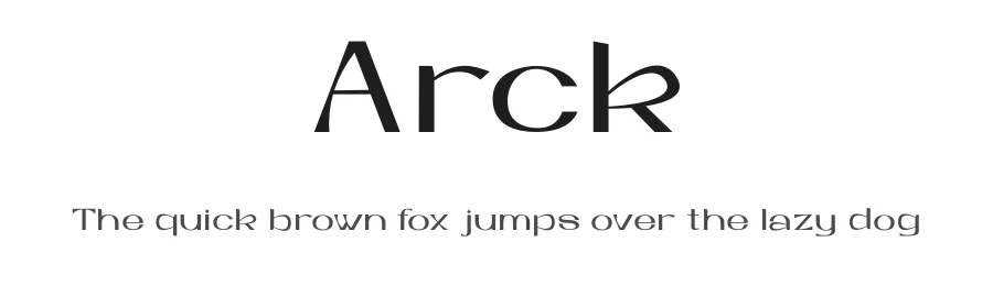 Arck by Hugo Giffard — Serif Font