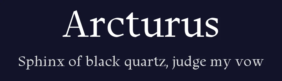 Arcturus by Laurent Müller — Serif Font — thumbnail 2