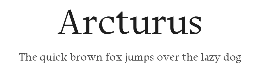 Arcturus by Laurent Müller — Serif Font