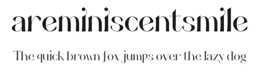 areminiscentsmile by Yoo Ji Hun — Serif Font