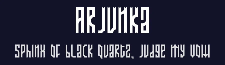 Arjunka by Putra Novembria Candra Kusuma — Display Font — thumbnail 2