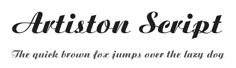 Artiston Script — Script Handwritten Font