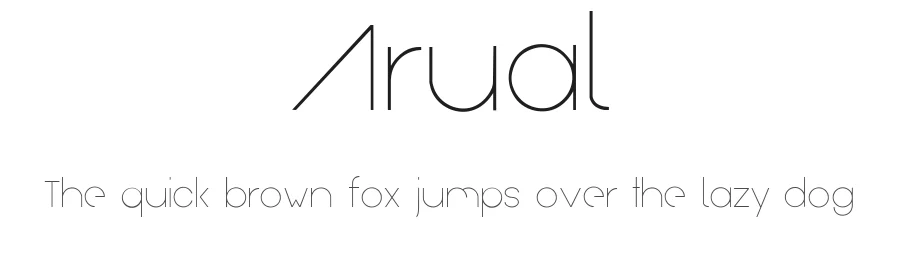 Arual by Mirco Curtis Mack — Sans Serif Font