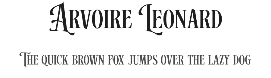 Arvoire Leonard by Ahmad Ramzi Fahruddin — Display Font