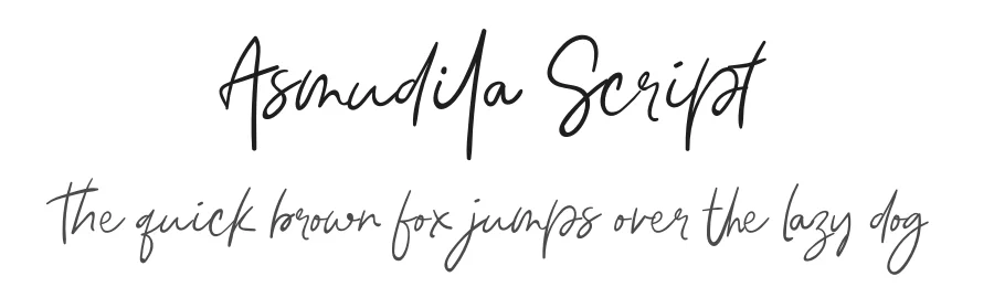Asmudila Script by Ana Natalia β Script Handwritten Font