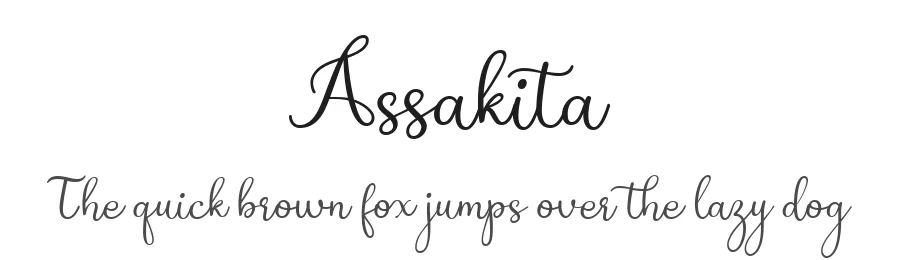 Assakita by Alifinart Studio — Script Handwritten Font