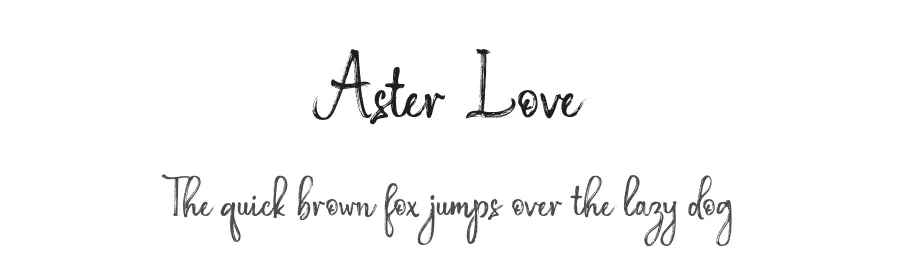 Aster Love by Stripes Studio — Script Handwritten Font